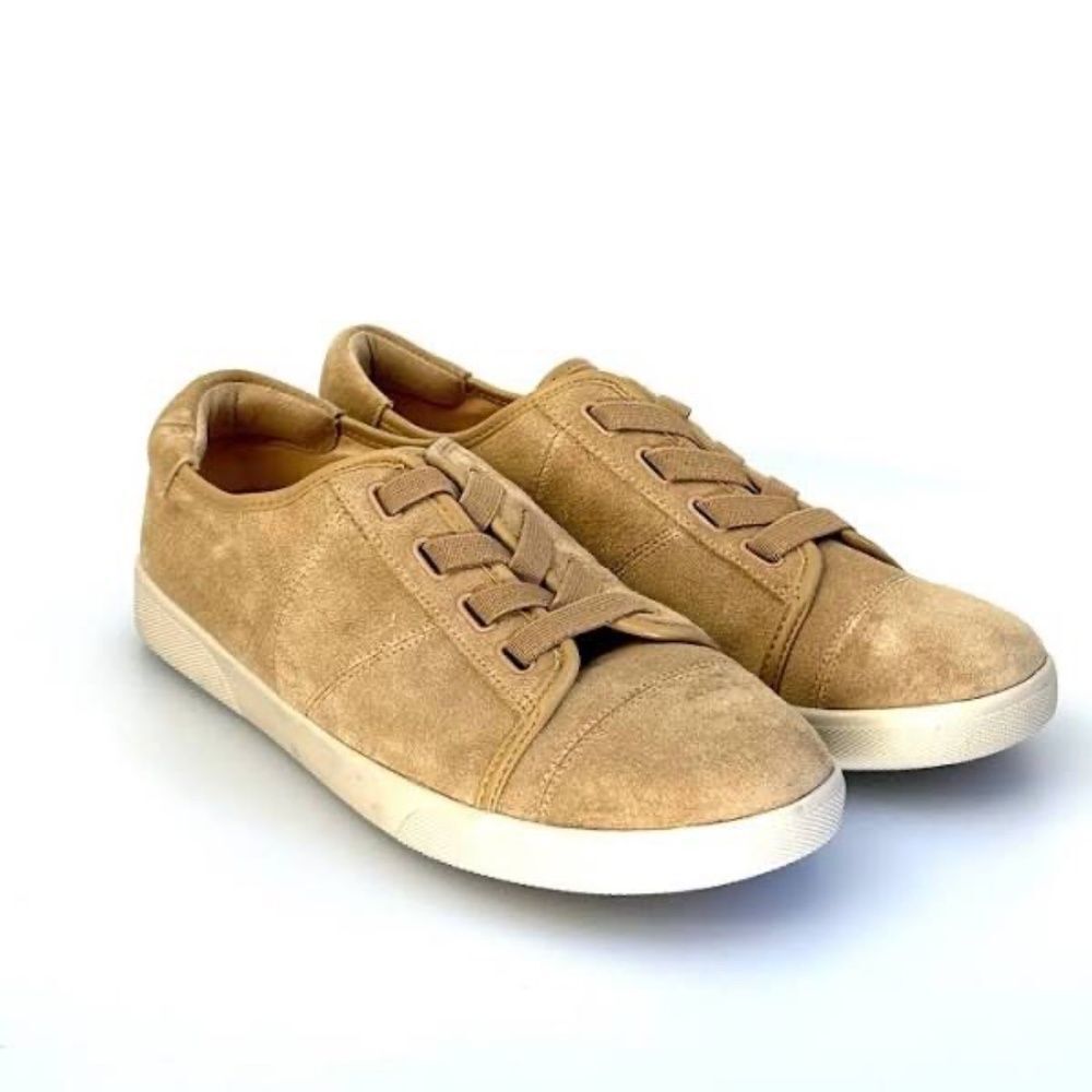 Vionic Jean Tan Suede‎ Cup Sole Slip On Sneaker Shoes Sz 9.5